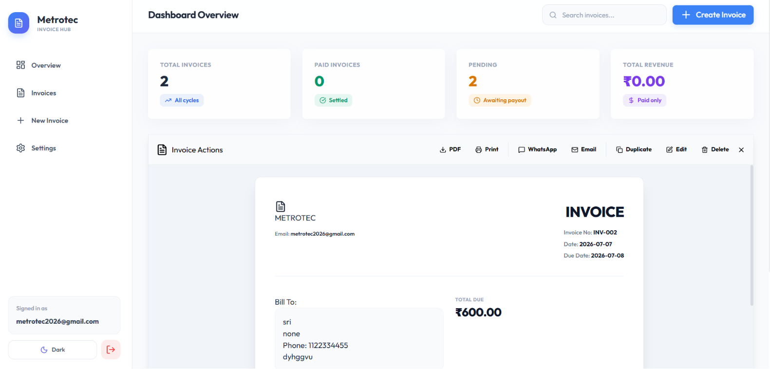 Invoice Management System